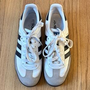 Adidas Sambas White/Black/White Size 8